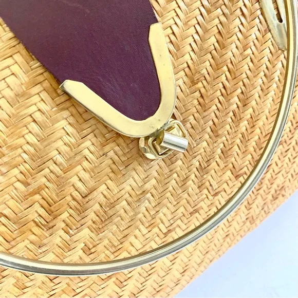 -sold-Vintage Straw Woven Wicker Basket Bag - Picture 7 of 12